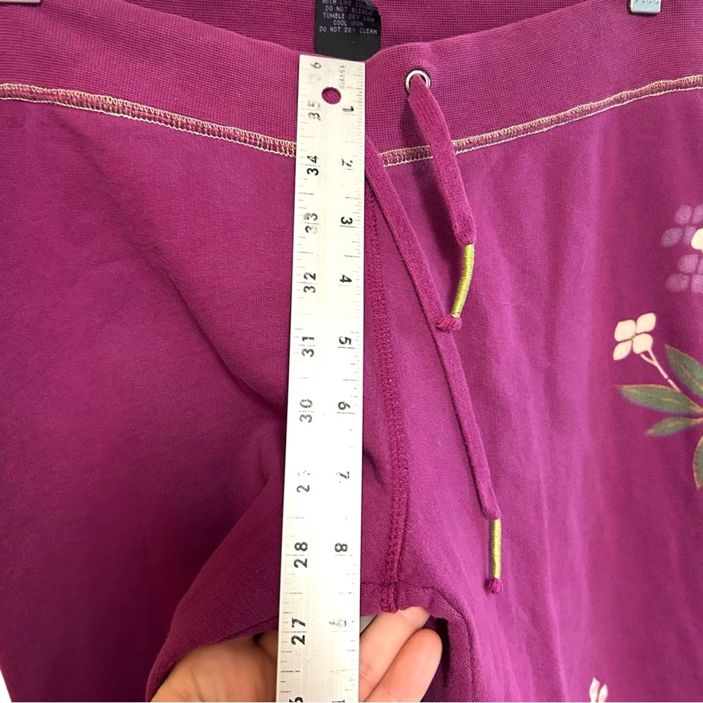 Rare! lucky brand M-XL sweatpants cropped Asian floral print boho‎ yoga Y2K - Picture 8 of 16